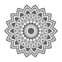 Hand drawn circle mandala for coloring page vector