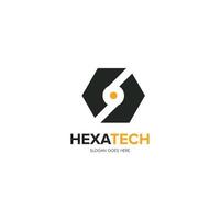 gráfico de vector de ilustración del logotipo de tecnología hexagonal. perfecto para usar en empresas de tecnología