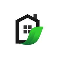gráfico de vector de ilustración del logotipo de la casa ecológica. perfecto para usar en empresas de tecnología