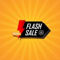 gráfico de vector de ilustración de banner de venta flash. perfecto para usar en promoción de ventas