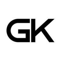 gráfico de vector de ilustración del logotipo de letra gk moderno. perfecto para usar en empresas de tecnología