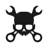 Illustration Vector Graphic of Skull Workshop Key Logo. Perfect to use for Technology Company