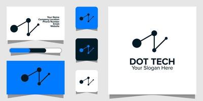 Illustration Vector Graphic of Dot Tech Logo. Perfect to use for Technology Company