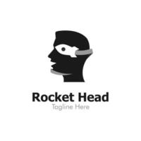 Illustration Vector Graphic of Rocket Head Logo. Perfect to use for Technology Company