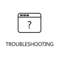 Troubleshooting icon. Trendy flat vector Troubleshooting icon on white background, vector illustration can be use for web and mobile