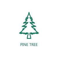 icono de pino. icono de árbol de pino moderno vector plano sobre fondo blanco, ilustración vectorial se puede utilizar para web y móvil