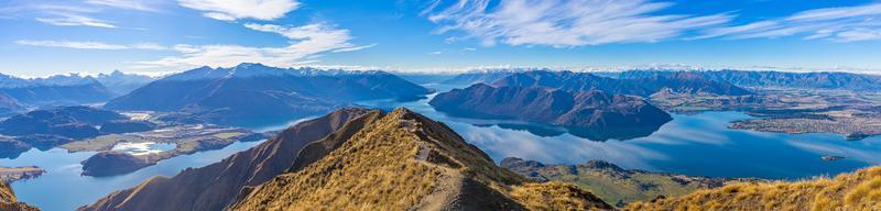 Roy's Peak Mountain Lake Wanaka New Zealand Panorama photo