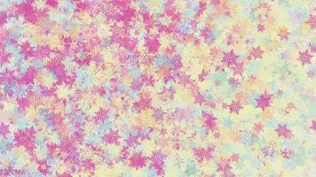 Pastel snowflakes falling background winter snow Christmas video