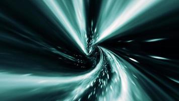 Light green blue hyperspace warp tunnel video