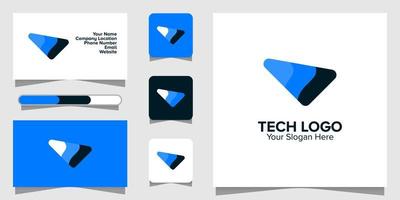 Illustration Vector Graphic of Tech Logo. Perfect to use for Technology Company