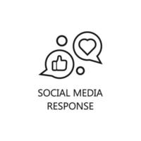 Social Media Response icon. Trendy flat vector Social Media icon on white background, vector illustration can be use for web and mobile