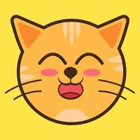 Illustration of Laugh Cat Design vector