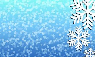 Snowflakes Background with Copy Space vector