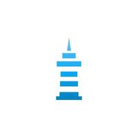 Illustration Vector Graphic of Blue Tower Logo. Perfect to use for Real Estate Company