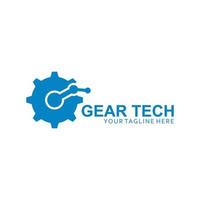 Illustration Vector Graphic of Gear Technology Logo