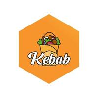 logotipo de kebab moderno vector