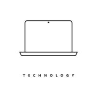 Illustration Vector Graphic of Line Laptop Logo. Perfect to use for Technology Company