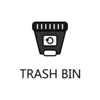 Trash Bin icon. Trendy flat vector Trash Bin icon on white background, vector illustration can be use for web and mobile