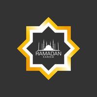 logotipo de ramadan kareem vector