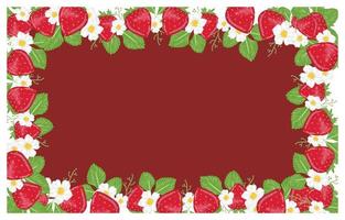 strawberry dark red background vector