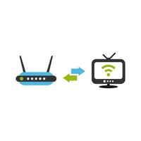 Illustration Vector Graphic of Wireless Internet Television. Perfect to use for Technology Company