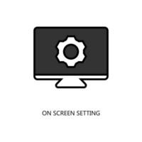 On Screen Setting icon. Trendy flat vector On Screen Setting icon on white background, vector illustration can be use for web and mobile