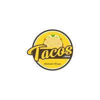 logotipo de taco moderno vector