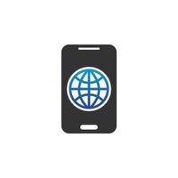 Illustration Vector Graphic of World Application on Smart phone. Perfect to use for Technology Company