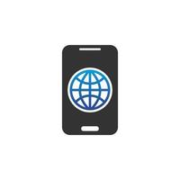 Illustration Vector Graphic of World Application on Smart phone. Perfect to use for Technology Company