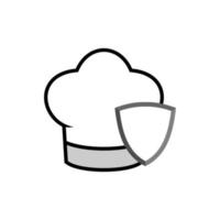 gráfico de vector de ilustración del logotipo de gorro de cocinero. perfecto para usar en empresas de tecnología