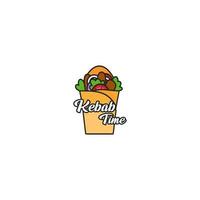 logotipo de kebab moderno vector