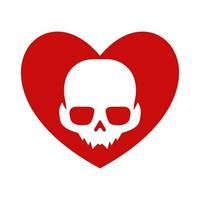 gráfico de vector de ilustración del logo de amor de calavera. perfecto para usar en empresas de tecnología