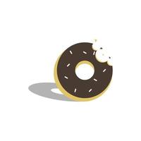 Illustration Vector Graphic of Chocolate Donuts with Bite Marks