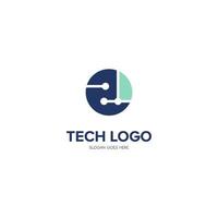 ilustración vectorial gráfico del logotipo de tecnología vector