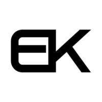 Illustration Vector Graphic of Modern EK Letter Logo. Perfect to use for Technology Company