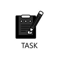 Task icon. Trendy flat vector Task icon on white background, vector illustration can be use for web and mobile