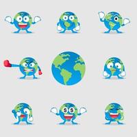 Vector Graphic Set of Earth Expression. Perfect to use for Campaigns on Earth Day and Earth Preservation Programs