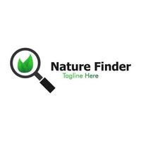 gráfico de vector de ilustración del logotipo de buscador de naturaleza. perfecto para usar en empresas de tecnología