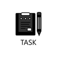 Task icon. Trendy flat vector Task icon on white background, vector illustration can be use for web and mobile