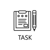 Task icon. Trendy flat vector Task icon on white background, vector illustration can be use for web and mobile