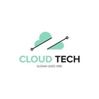 gráfico de vector de ilustración de tecnología de nube. perfecto para usar en empresas de tecnología