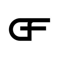 gráfico de vector de ilustración del logotipo de letra gf moderno. perfecto para usar en empresas de tecnología