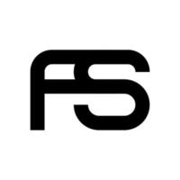 gráfico de vector de ilustración del logotipo de letra fs moderno. perfecto para usar en empresas de tecnología