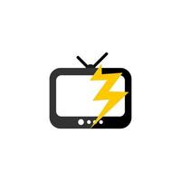 Illustration Vector Graphic of Thunder Television. Perfect to use for Technology Company