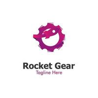 Illustration Vector Graphic of Rocket Gear Logo. Perfect to use for Technology Company