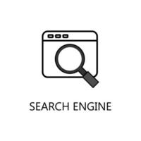 Search Engine icon. Trendy flat vector Search Engine icon on white background, vector illustration can be use for web and mobile