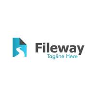 Illustration Vector Graphic of File Way Logo. Perfect to use for Technology Company