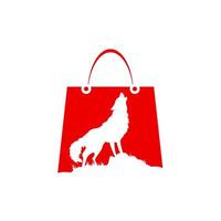 Illustration Vector Graphic of Wolf Store Logo. Perfect to use for Technology Company