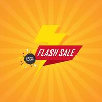 gráfico de vector de ilustración de banner de venta flash. perfecto para usar en promoción de ventas