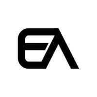 gráfico de vector de ilustración del logotipo de letra EA moderno. perfecto para usar en empresas de tecnología